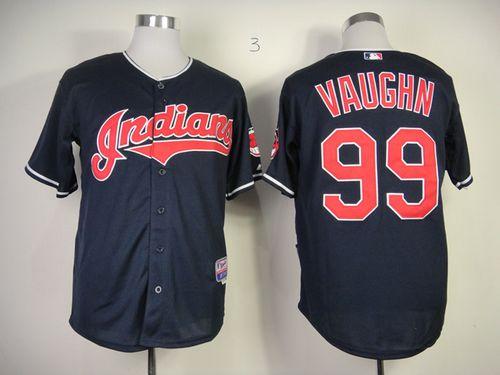Indians #99 ricky vaughn Navy Blue Cool Base Stitched MLB Jersey